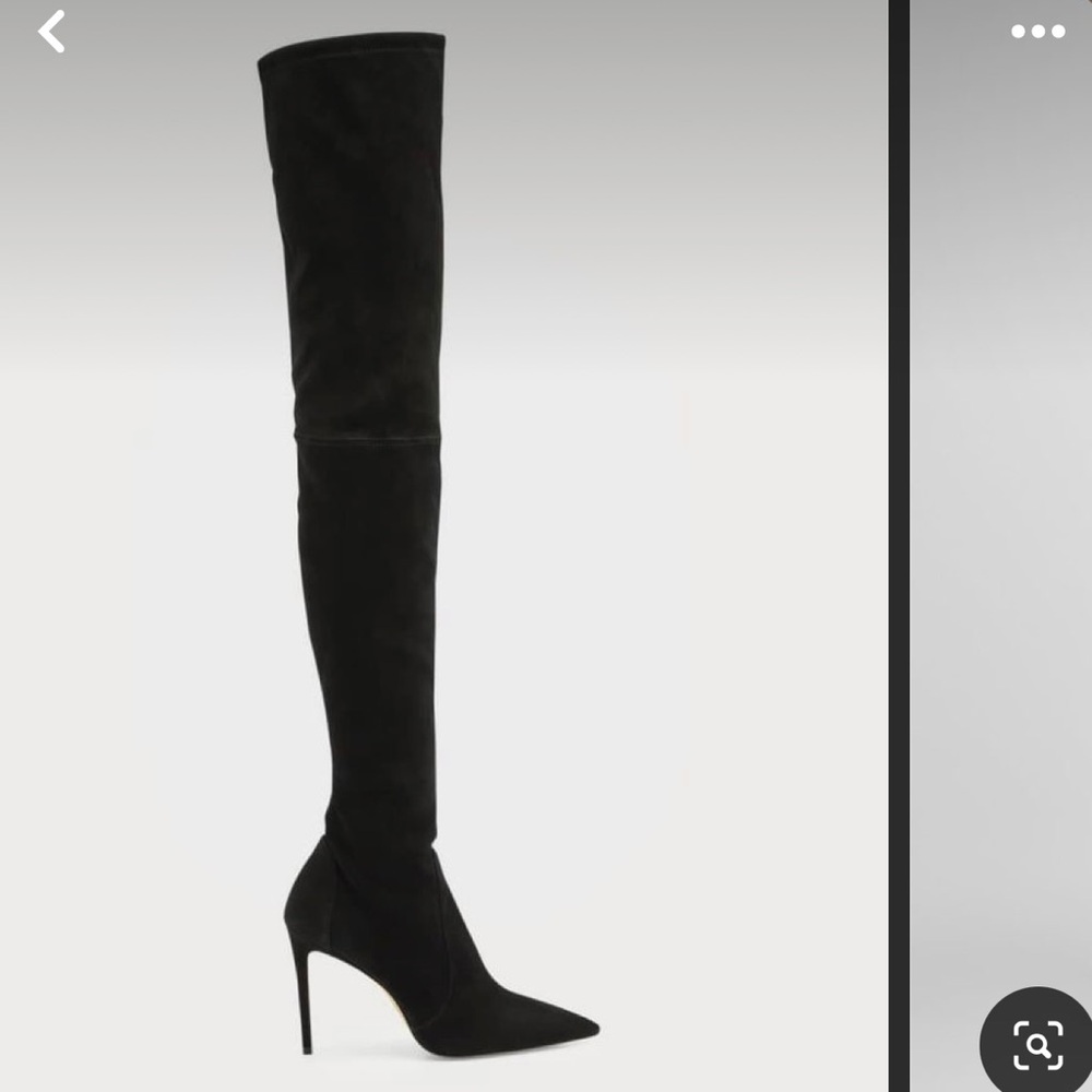 Ultrastuart OTK Pointed Toe 100mm Black Suede